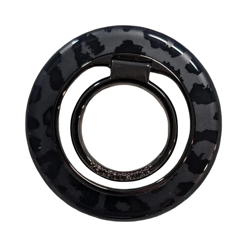 F5-P VELVET CAVIAR - Magnetic Phone Ring & Stand - Black Leopard ⬇️